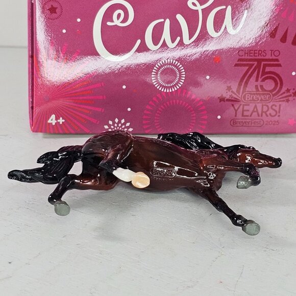 2025 Breyerfest Stablemate Cava Mirado Cantering Andalusian Glossy Dapple Bay - Picture 7 of 9